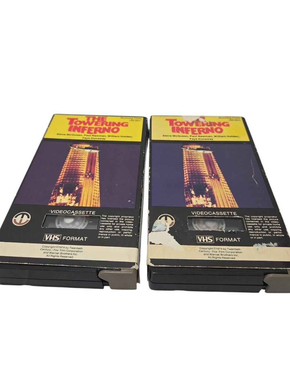 Towering Inferno VHS Tape Action-Drama 1974 Steve McQueen William Holden Part1&2